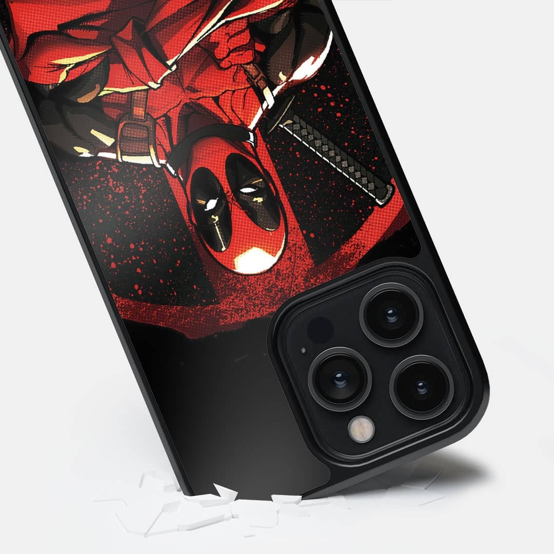 Deadpool Stance Glass iPhone Case for iPhone 14 Pro Max | Macmerise