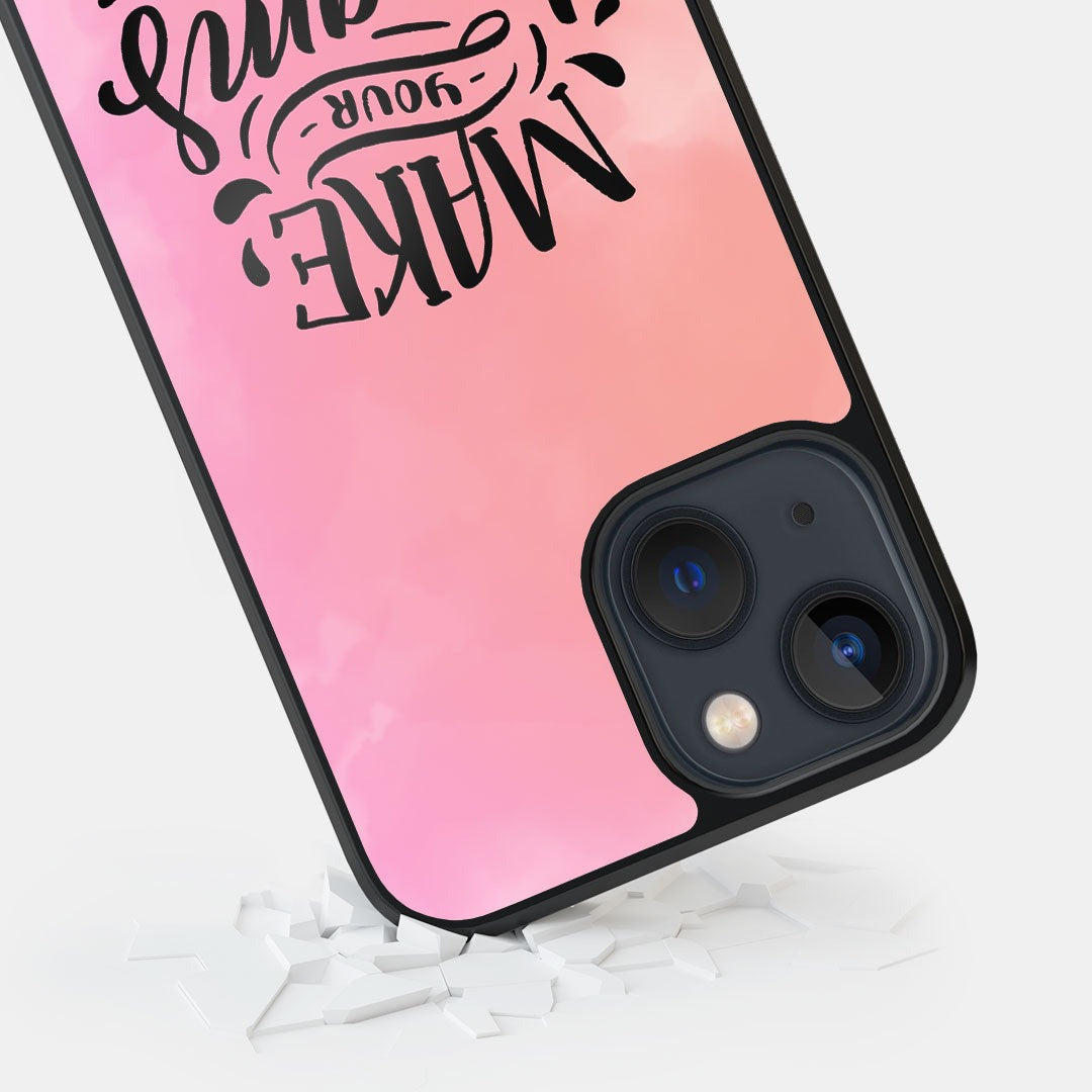 Make Dreams Happen Glass iPhone Case for iPhone 13 Mini | Macmerise