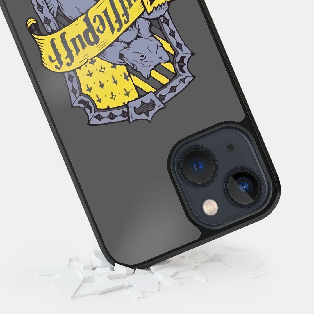 Crest Hufflepuff Glass iPhone Case for iPhone 13 Mini | Macmerise