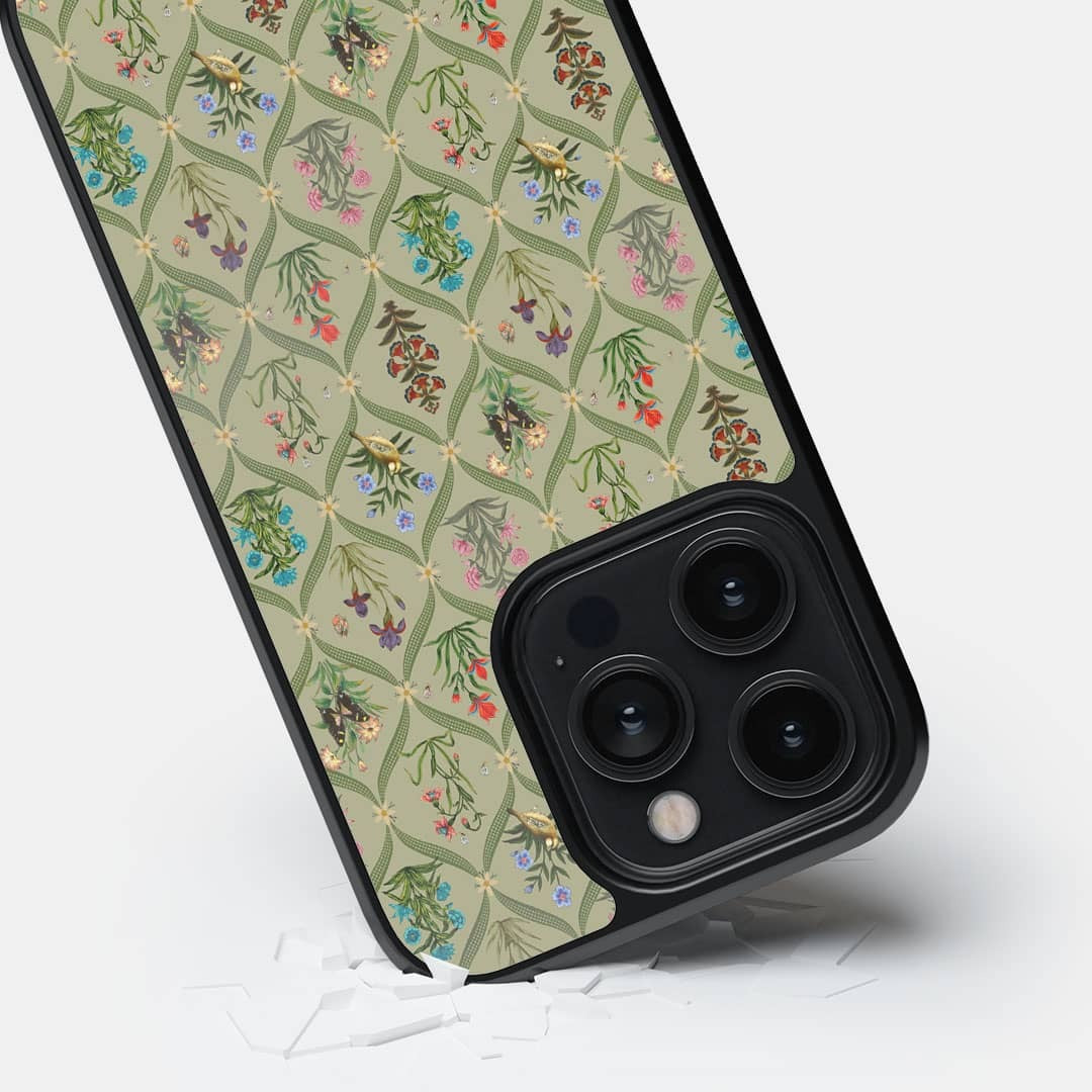 Payal Singhal Mughal Motifs Glass iPhone Case for iPhone 14 Pro | Macmerise
