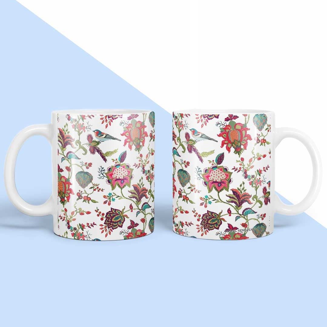 Payal Singhal Chidiya Coffee Mug White - detail view | Macmerise