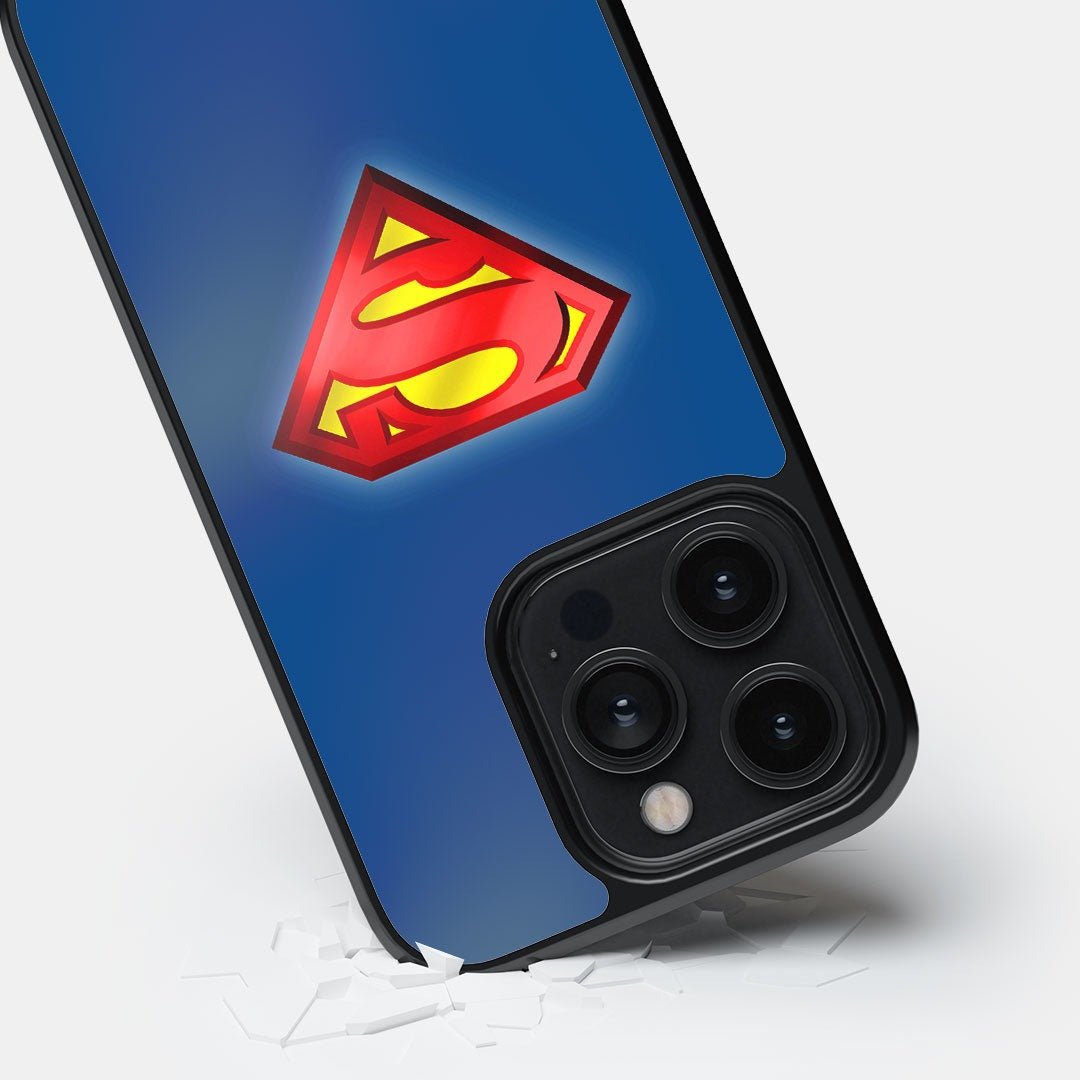 Logo Superman Glass iPhone Case for iPhone 14 Pro | Macmerise