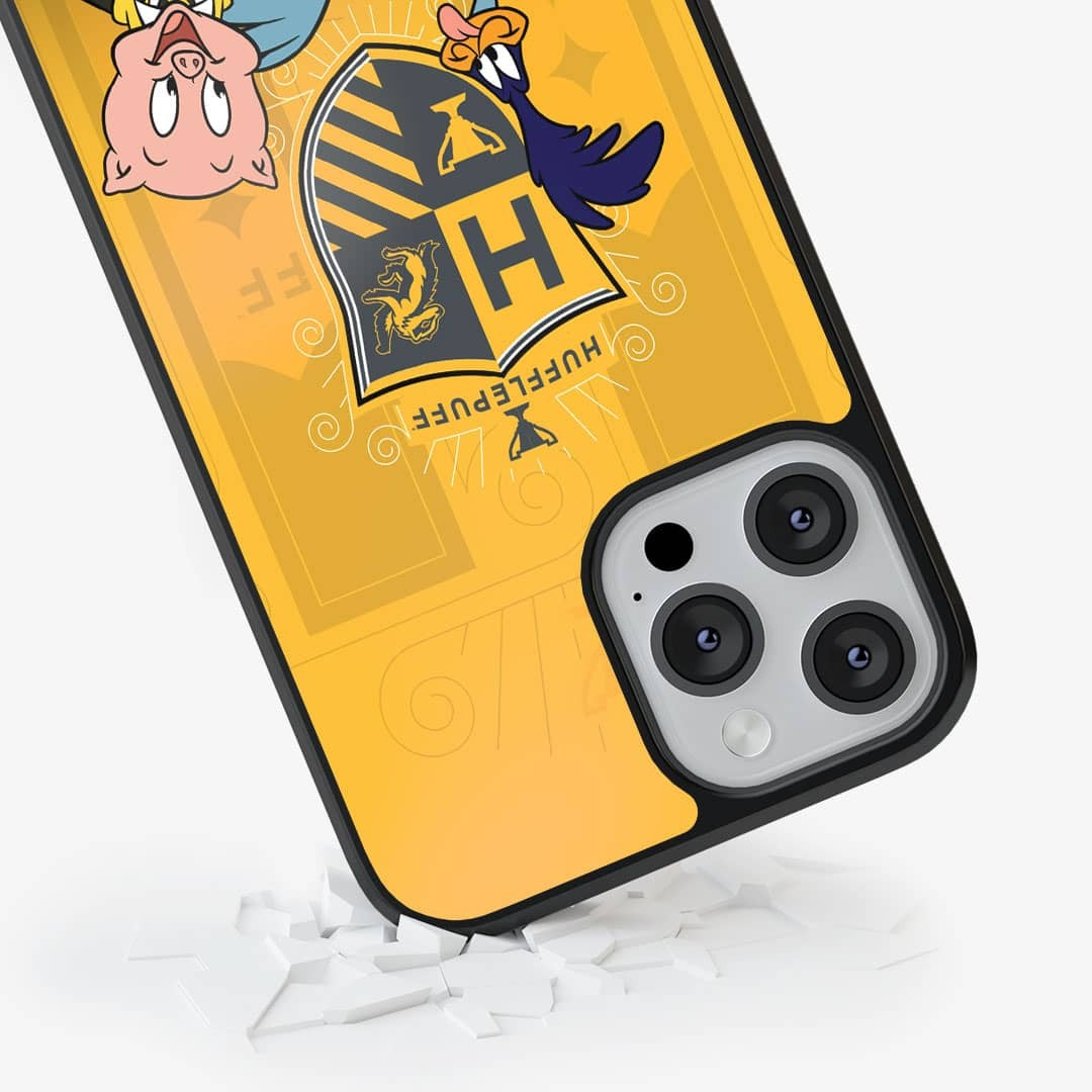 Looney Hufflepuff Glass iPhone Case for iPhone 13 Pro | Macmerise