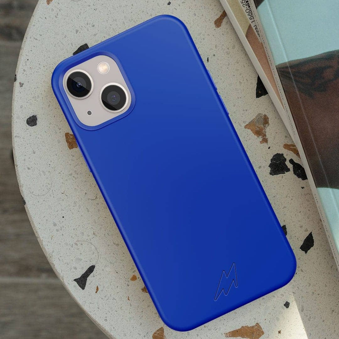 Basics Glass iPhone Case for iPhone 12 Mini Silicone Blue | Macmerise