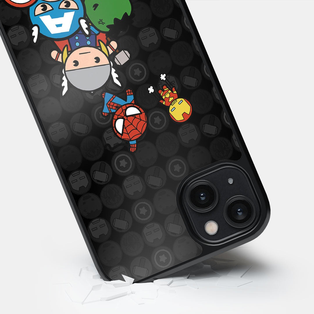 Kawaii Marvel Comics Glass iPhone Case for iPhone 14 Plus | Macmerise