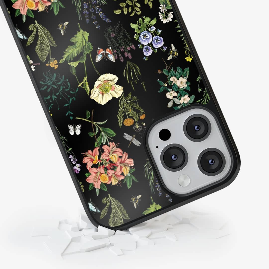 Payal Singhal Titli Black Glass iPhone Case for iPhone 13 Pro | Macmerise