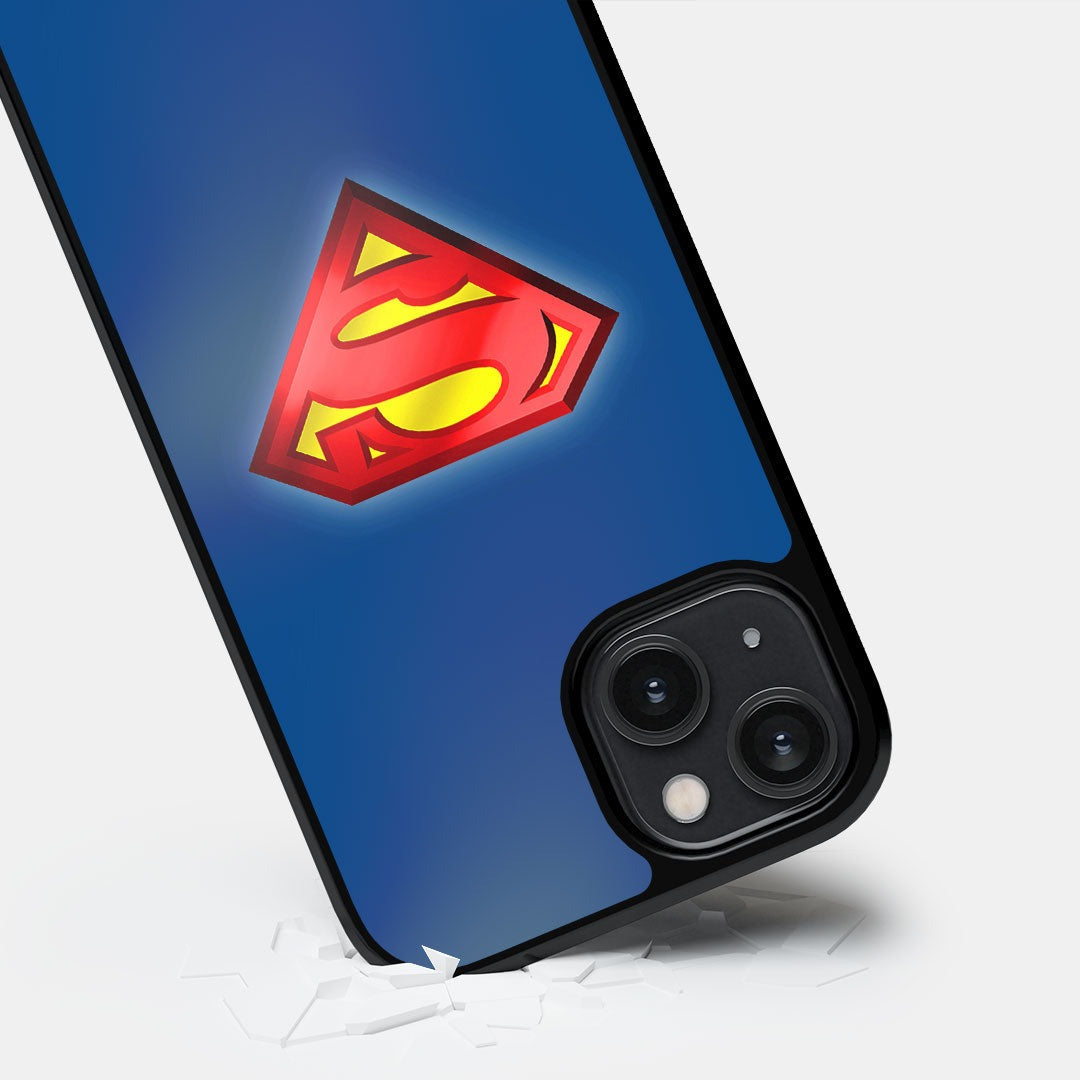 Logo Superman Glass iPhone Case for iPhone 14 | Macmerise