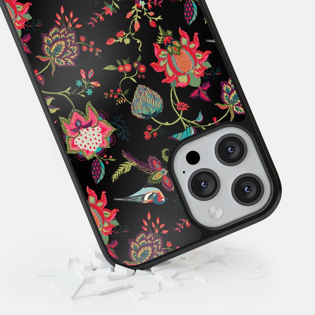Payal Singhal Chidiya Black Glass iPhone Case for iPhone 13 Pro Max | Macmerise