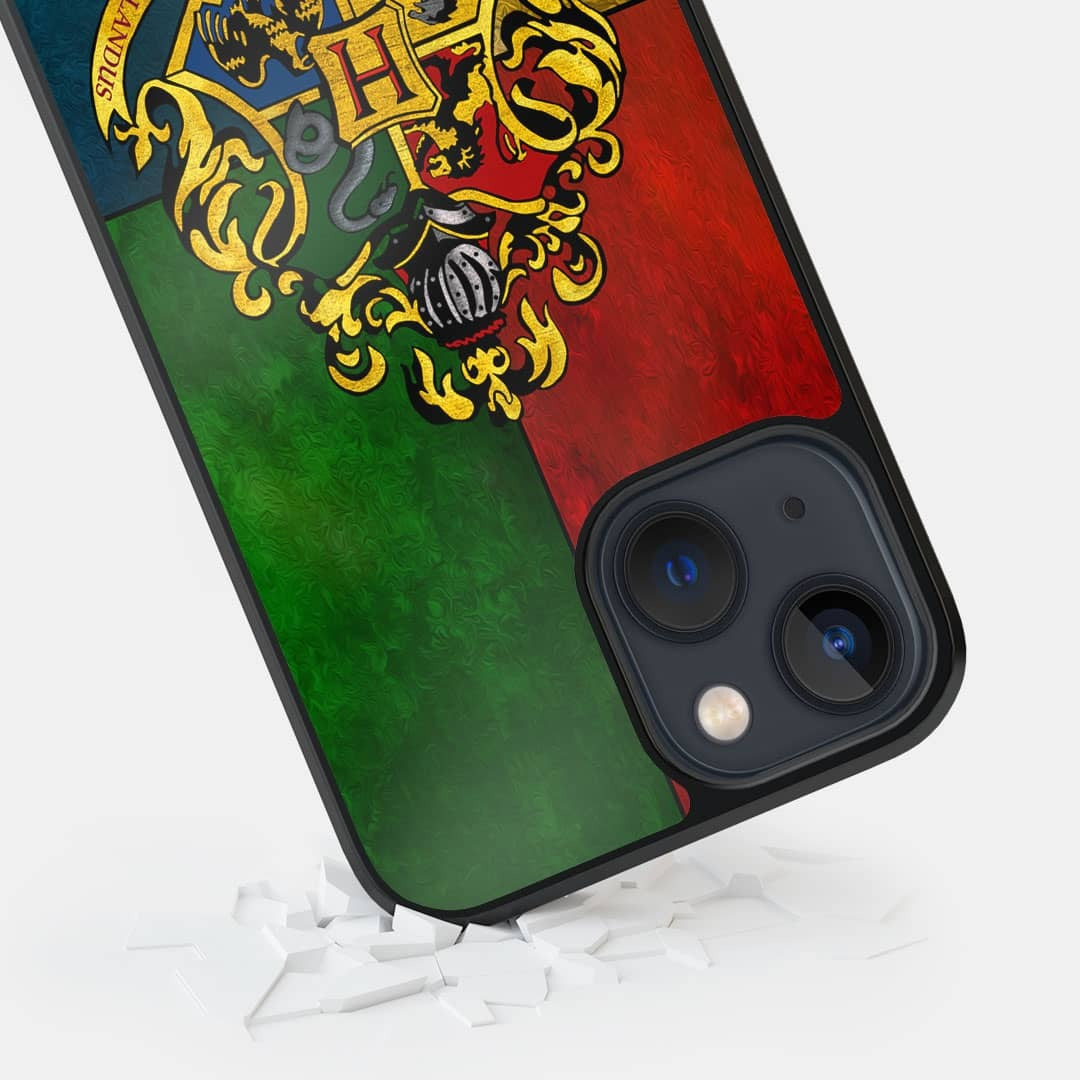 Hogwarts Sigil United Glass iPhone Case for iPhone 13 Mini | Macmerise