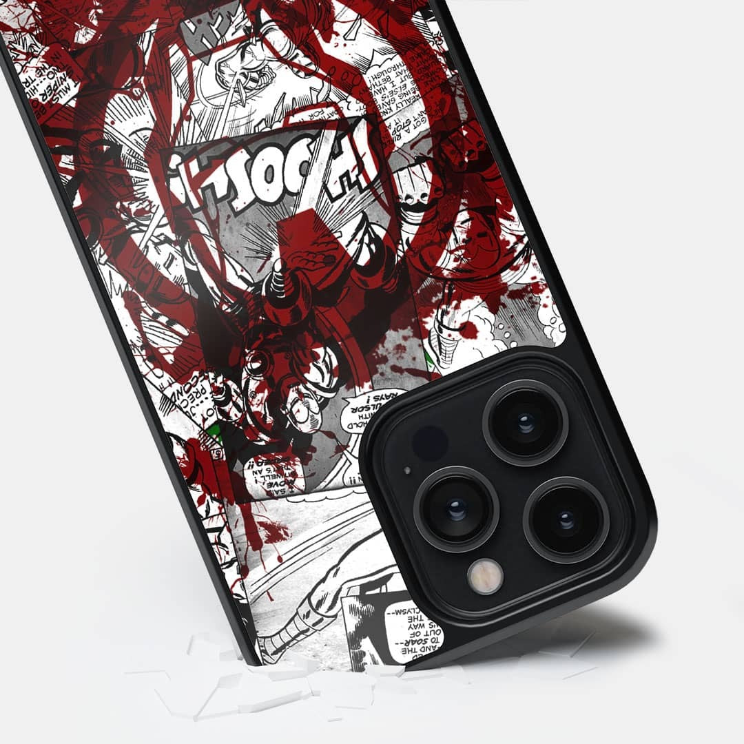 Splash Out Iron Man Glass iPhone Case for iPhone 14 Pro Max | Macmerise