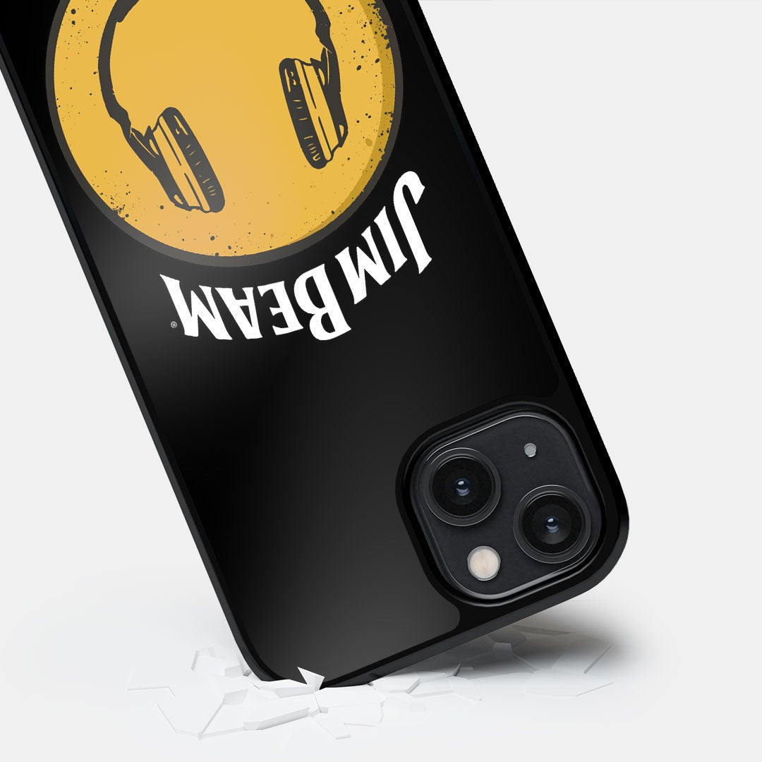 Jim Beam Smiley Black Glass iPhone Case for iPhone 14 | Macmerise