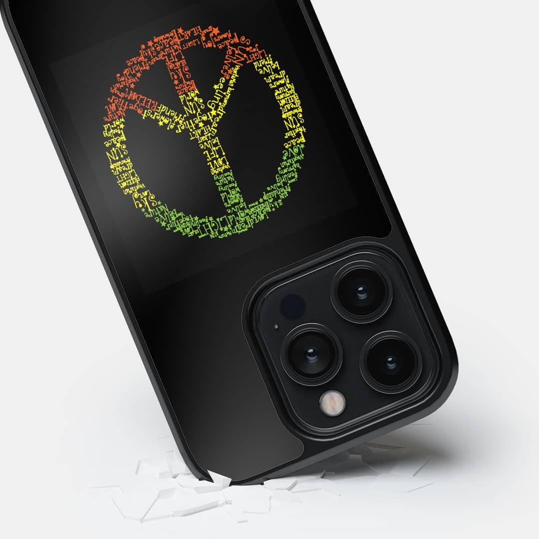 Symbol of Peace Glass iPhone Case for iPhone 14 Pro | Macmerise