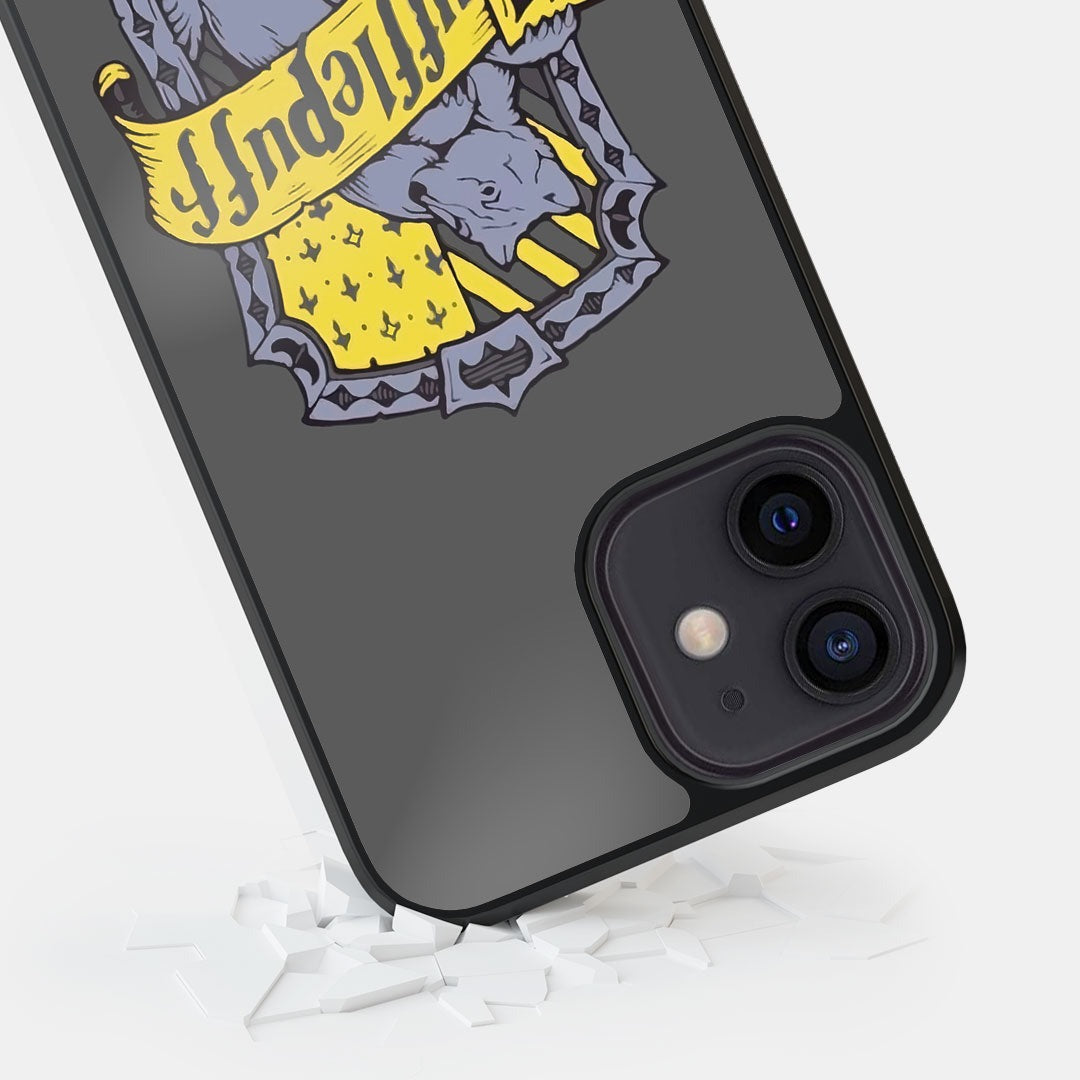 Crest Hufflepuff Glass iPhone Case for iPhone 12 | Macmerise