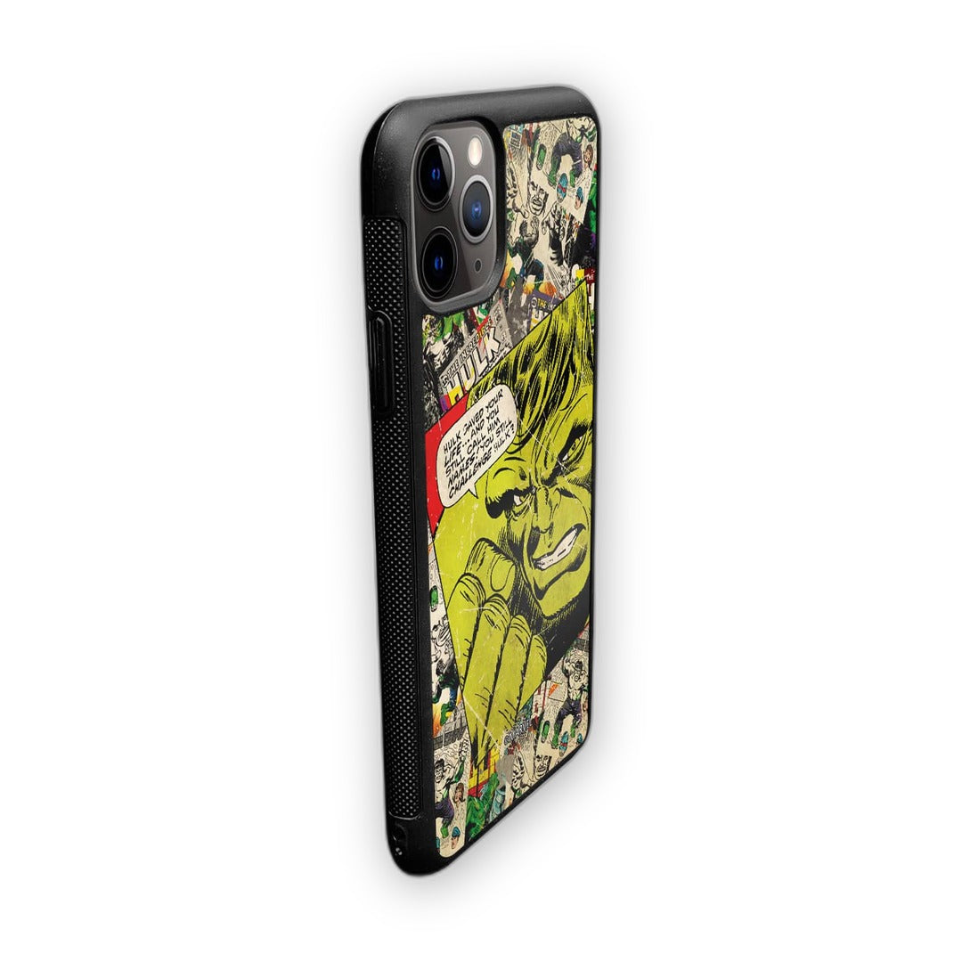 Comic Hulk Glass iPhone Case for iPhone 11 Pro Max | Macmerise