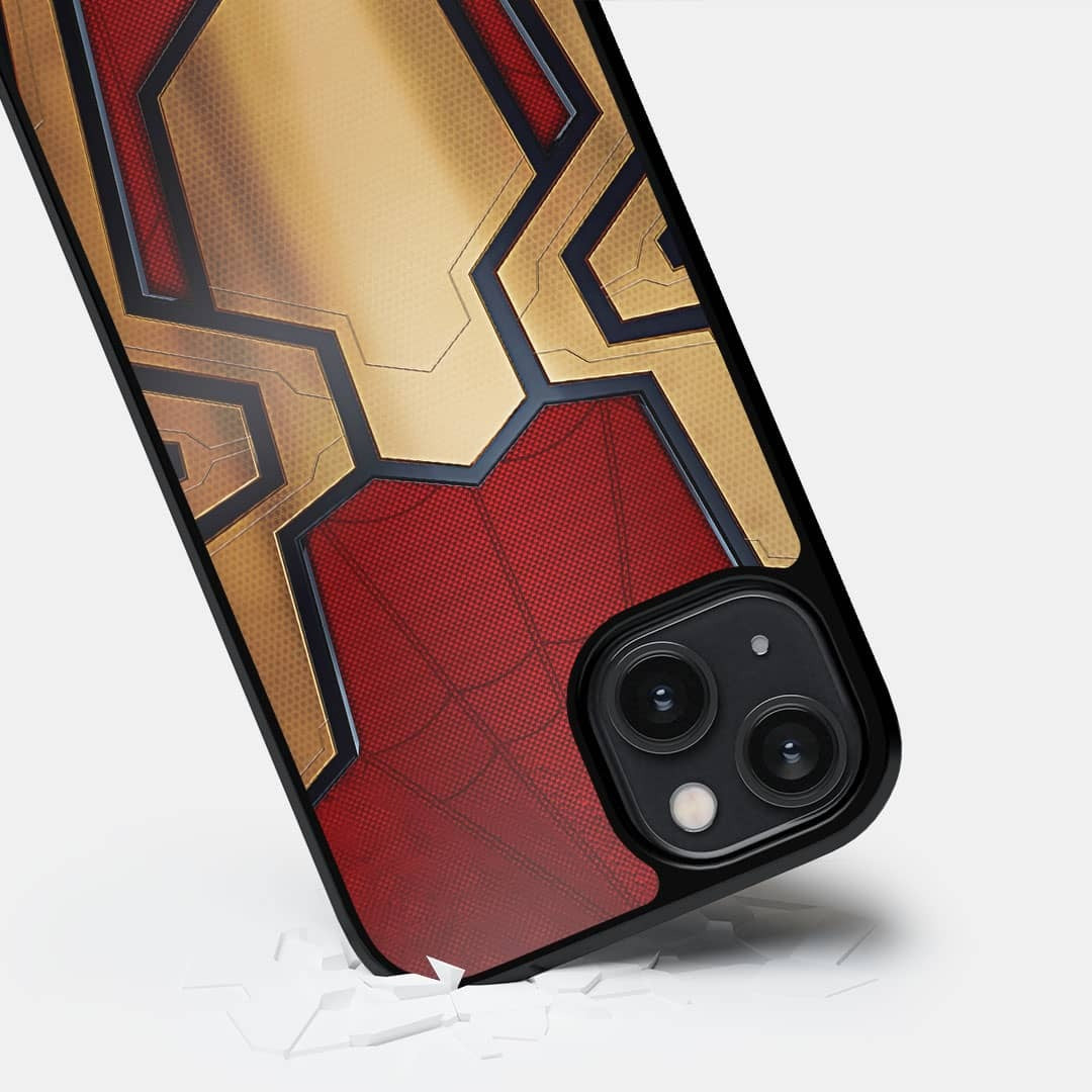 Integrated Spider Logo Glass iPhone Case for iPhone 14 | Macmerise