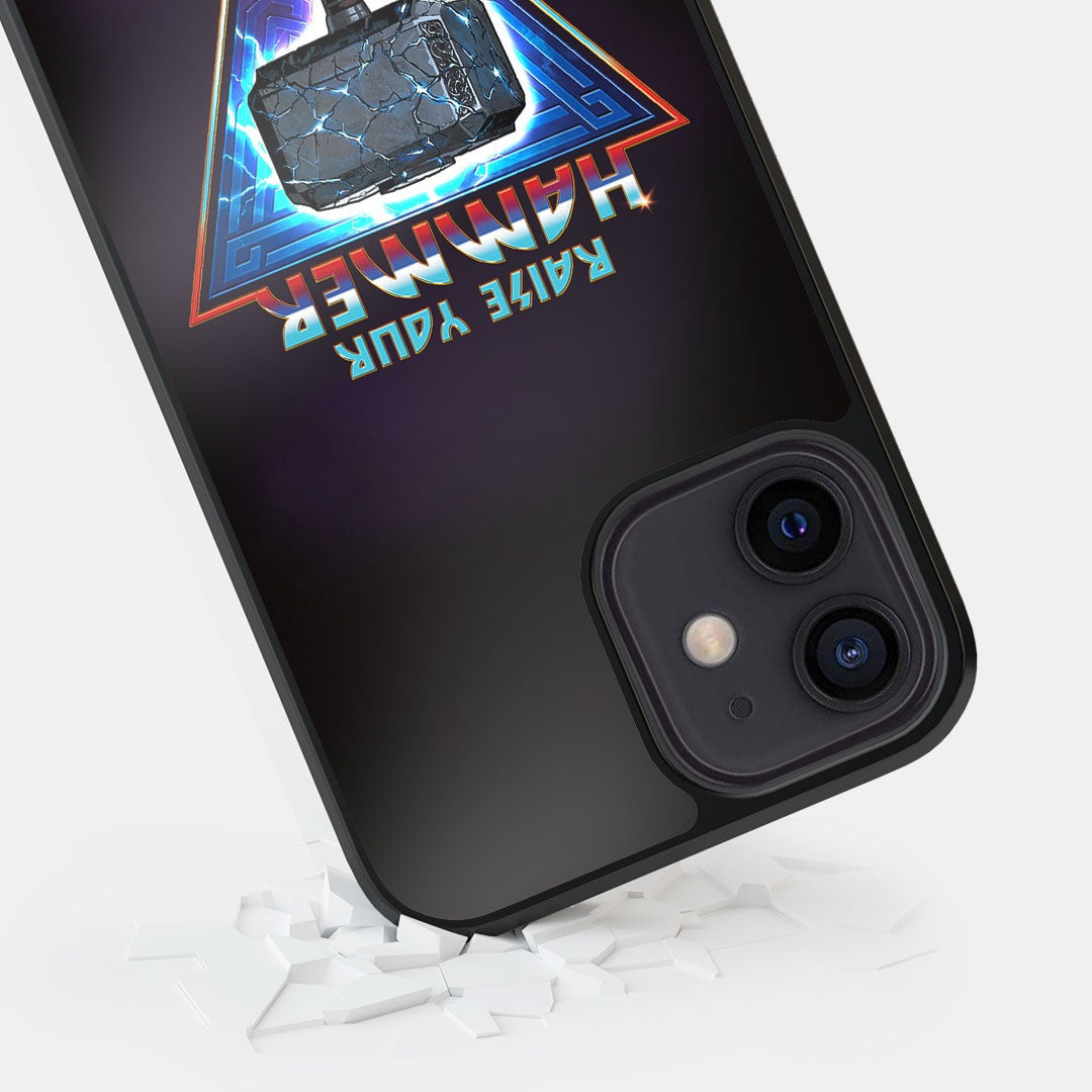 Mighty Raise Your Hammer Glass iPhone Case for iPhone 12 | Macmerise