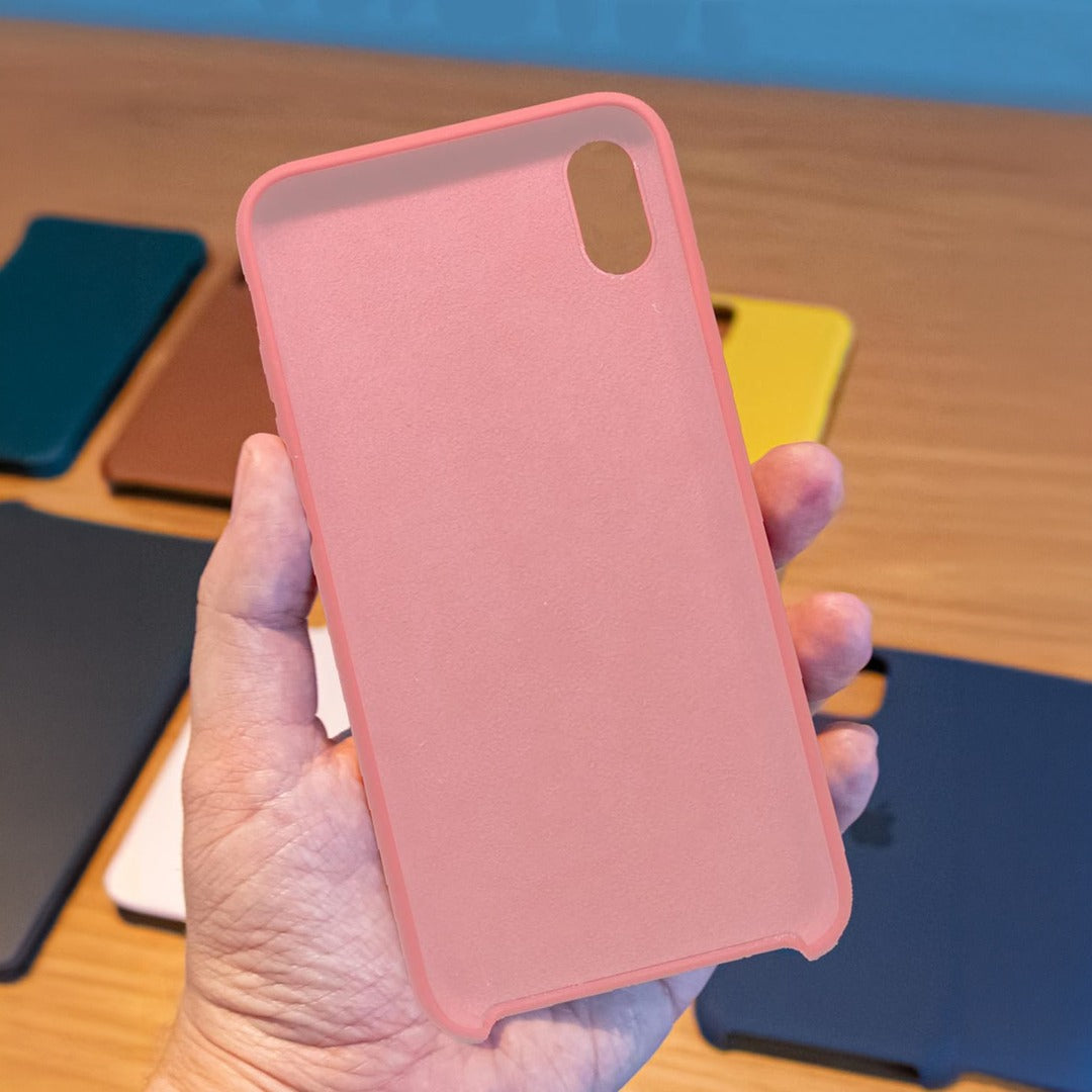 Basics Glass iPhone Case for iPhone Xr Silicone Baby Pink | Macmerise