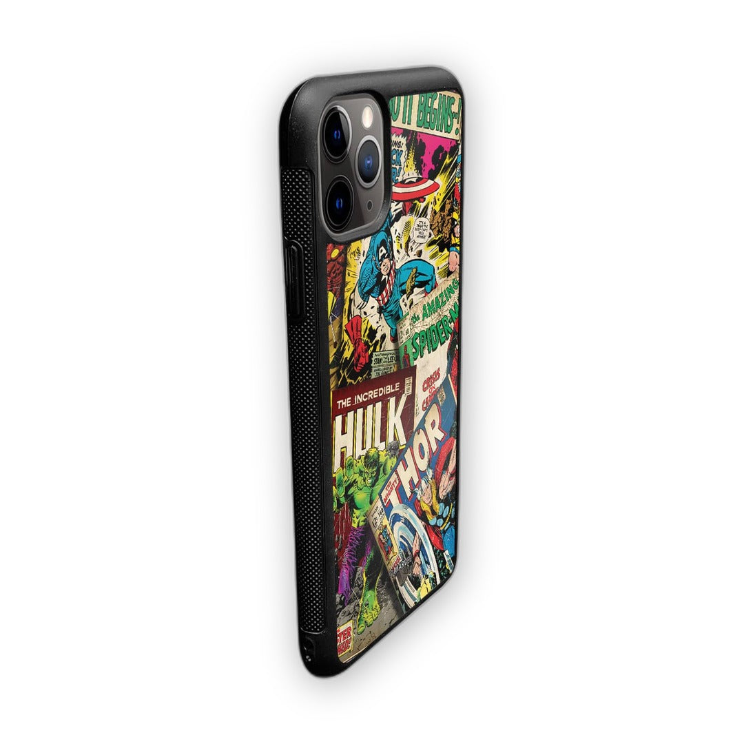 Marvel Comics Collection Glass iPhone Case for iPhone 11 Pro | Macmerise