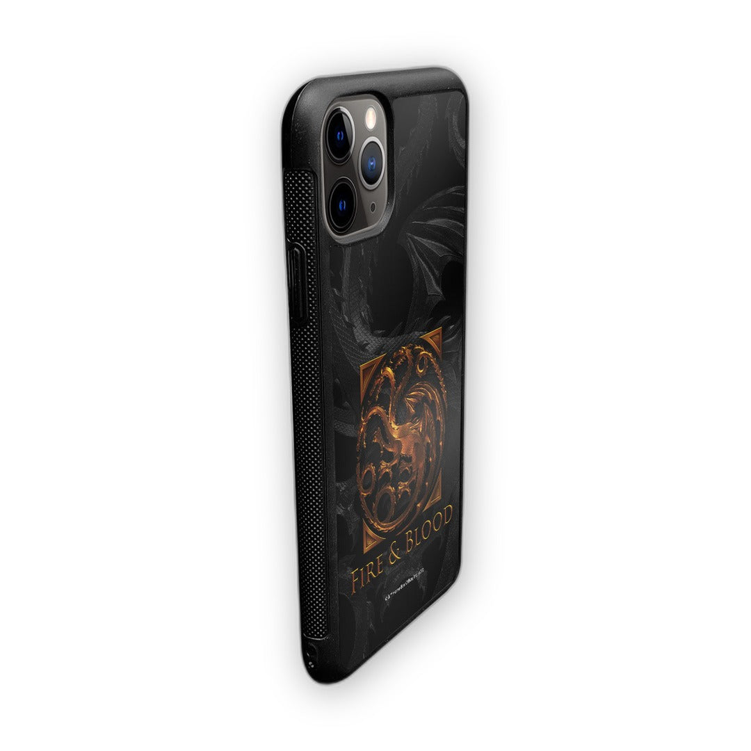 Fire and Blood Glass iPhone Case for iPhone 11 Pro | Macmerise