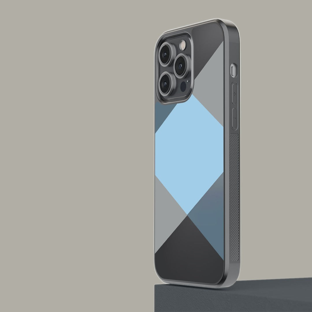Criss Cross Blue Glass iPhone Case for iPhone 14 Pro Max | Macmerise