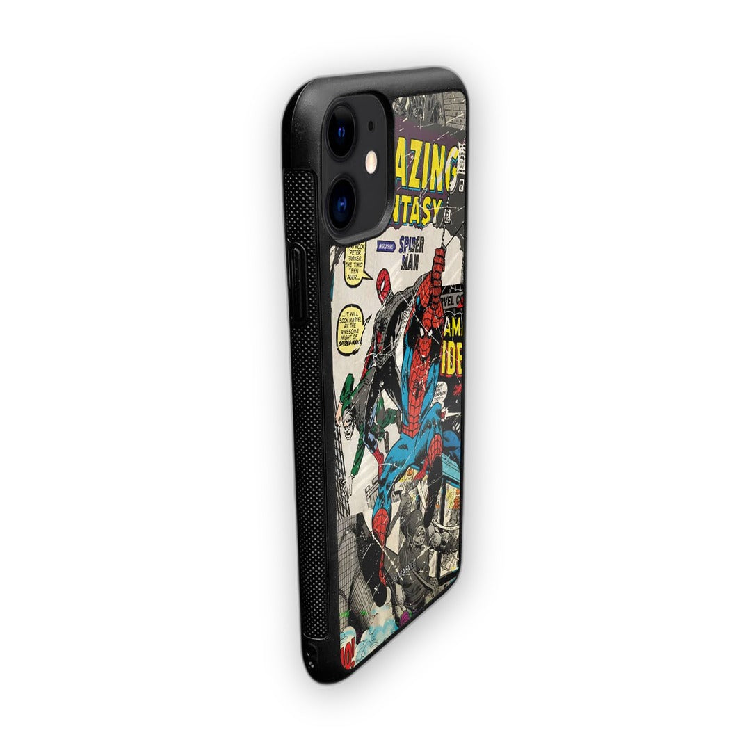 Comic Spidey Glass iPhone Case for iPhone 11 | Macmerise