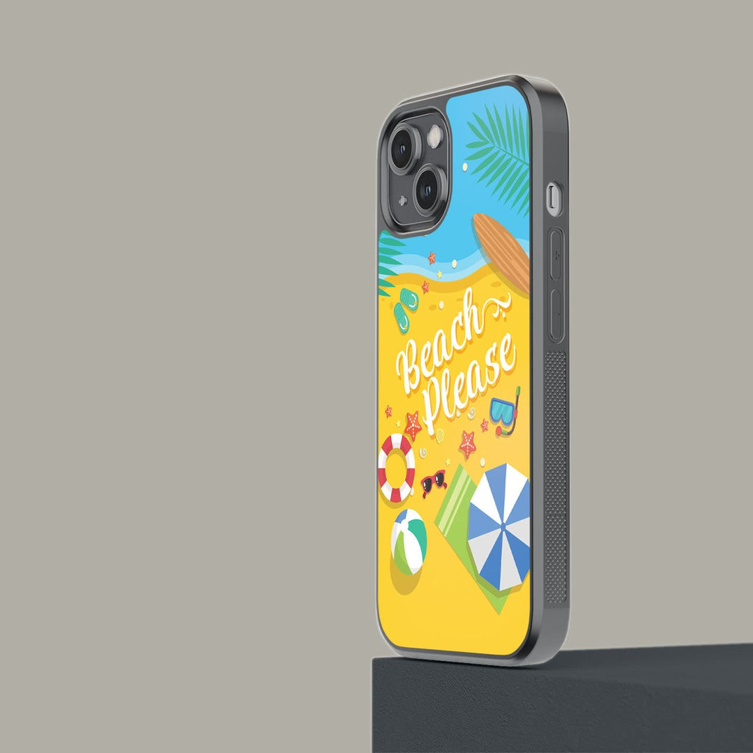 Beach Please Glass iPhone Case for iPhone 14 | Macmerise