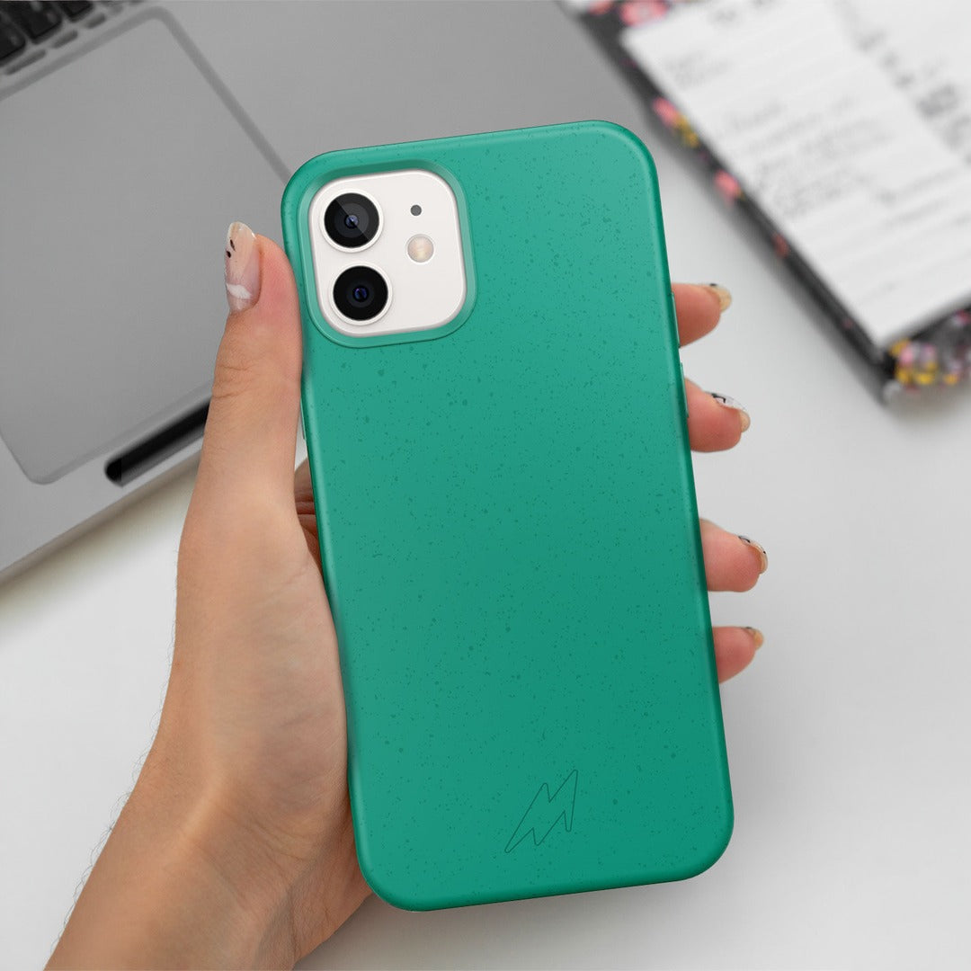 Basics Glass iPhone Case for iPhone 14 Ecofriendly Mint Green | Macmerise