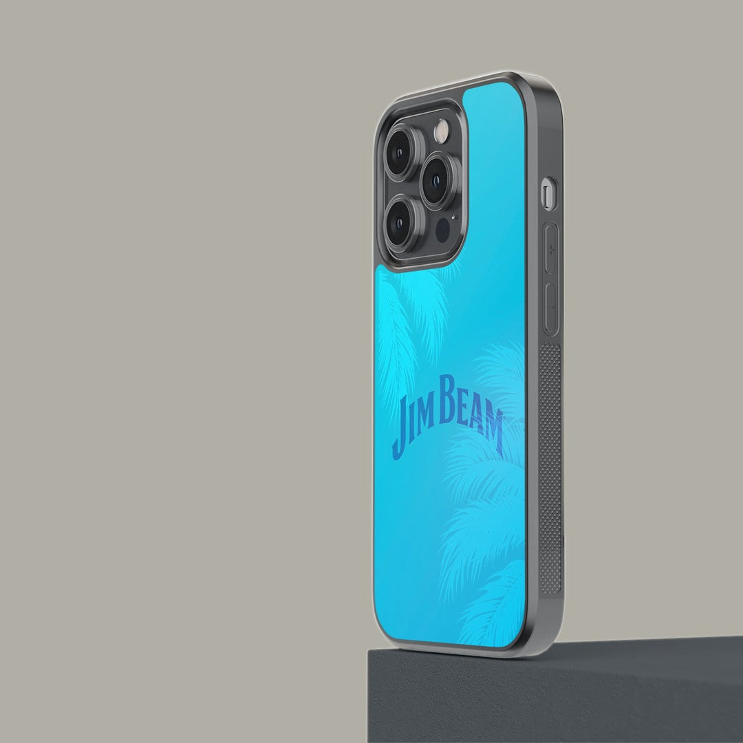 Jim Beam Palms Blue Glass iPhone Case for iPhone 14 Pro | Macmerise