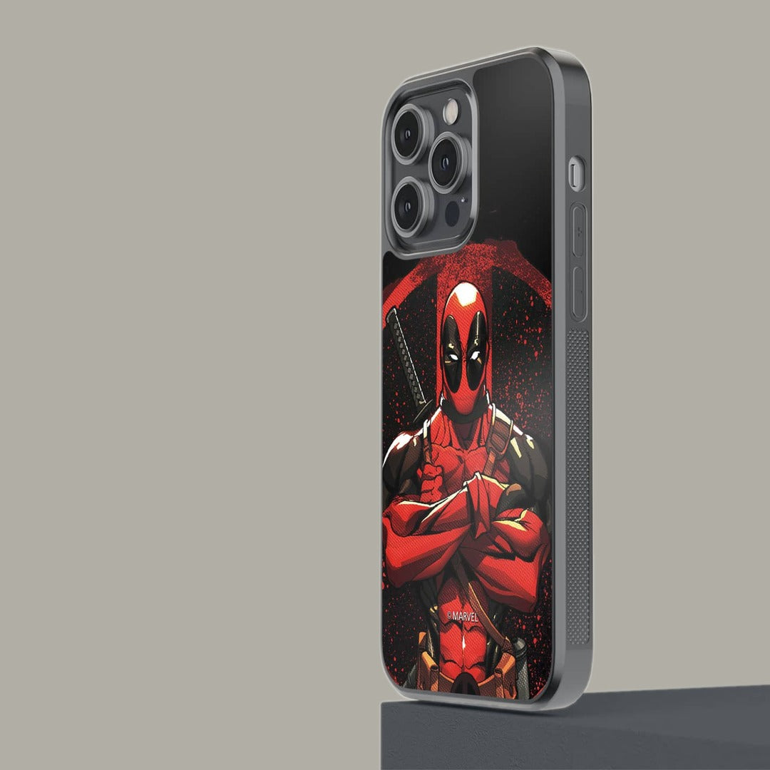 Deadpool Stance Glass iPhone Case for iPhone 14 Pro Max | Macmerise