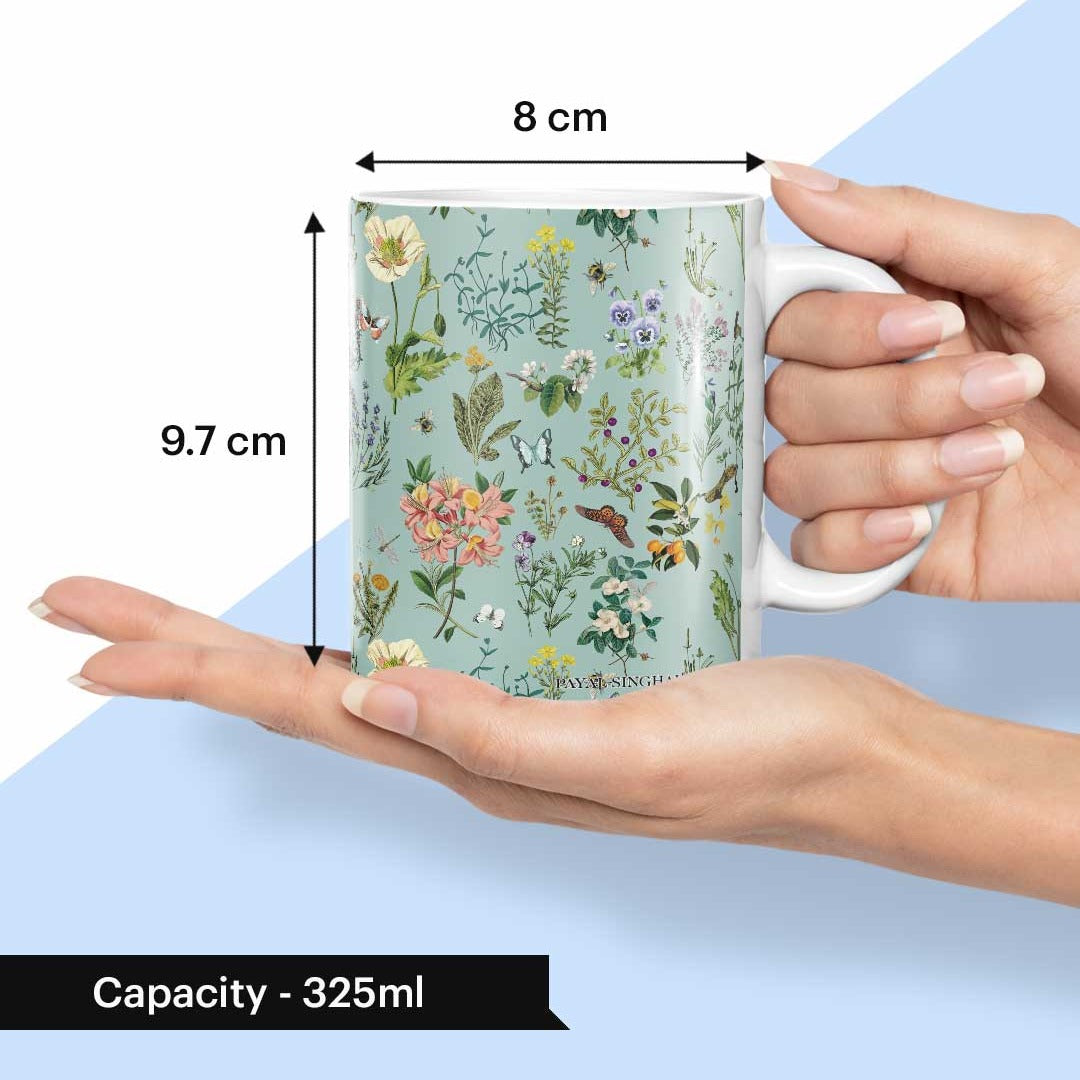 Payal Singhal Titli Coffee Mug Aqua - detail view | Macmerise