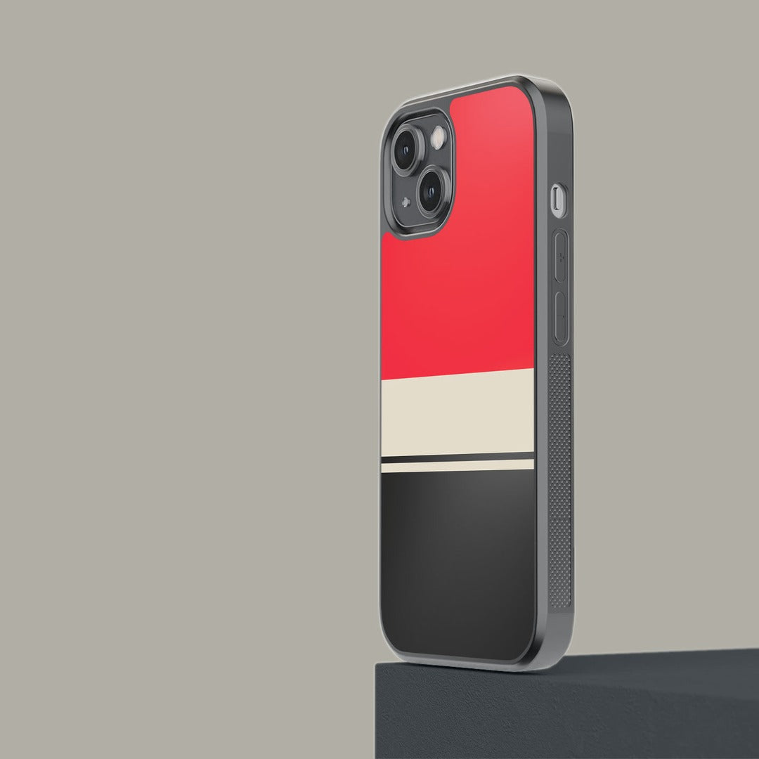 Racecar Stripes Glass iPhone Case for iPhone 14 | Macmerise