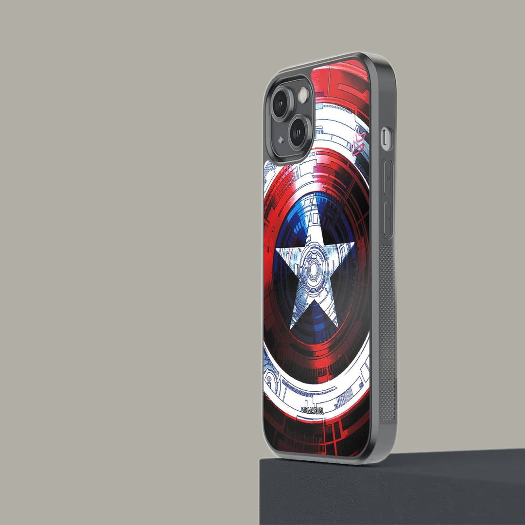 Captains Shield Decoded Glass iPhone Case for iPhone 14 | Macmerise