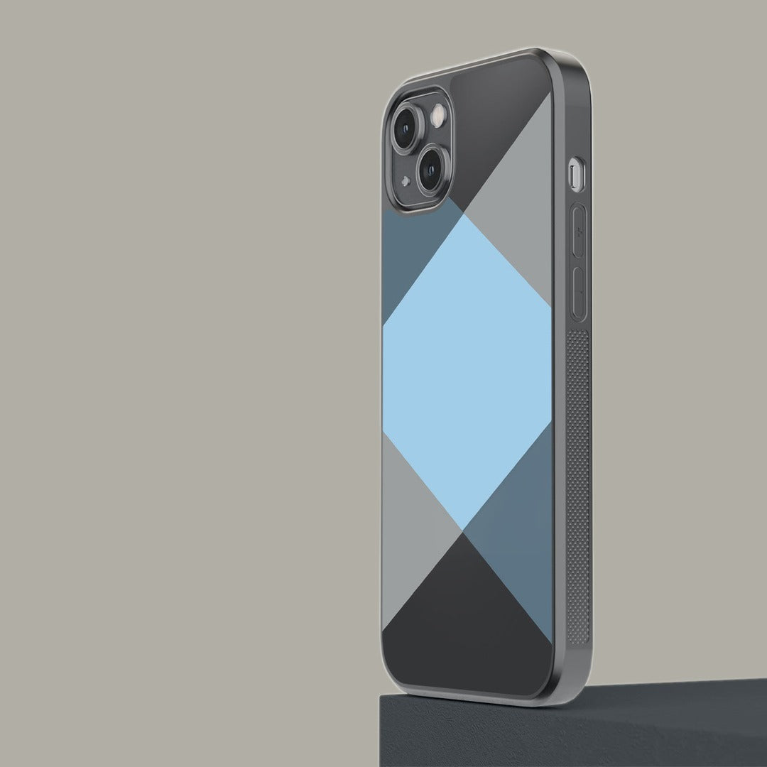 Criss Cross iPhone 14 Plus Cover Blue - detail view | Macmerise