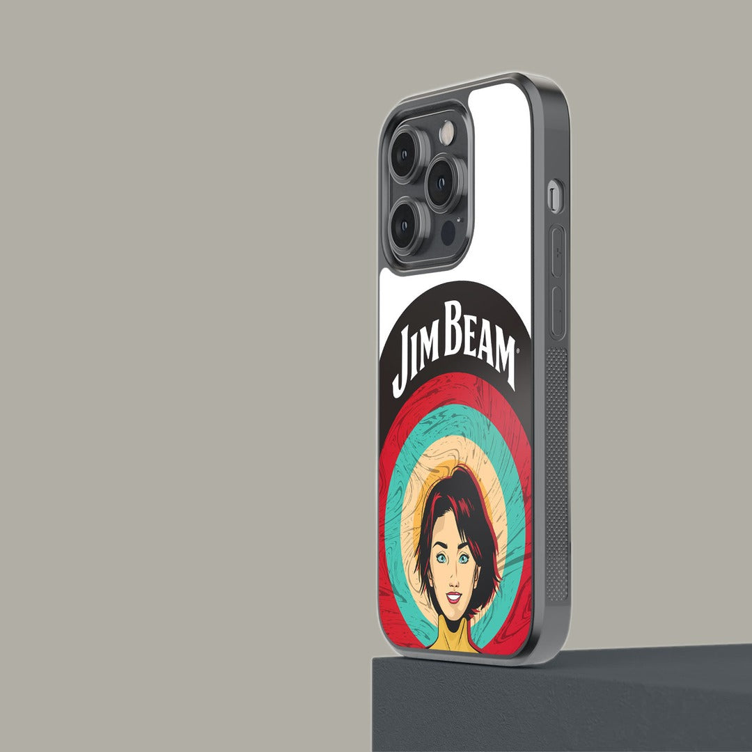 Jim Beam Character White Glass iPhone Case for iPhone 14 Pro | Macmerise
