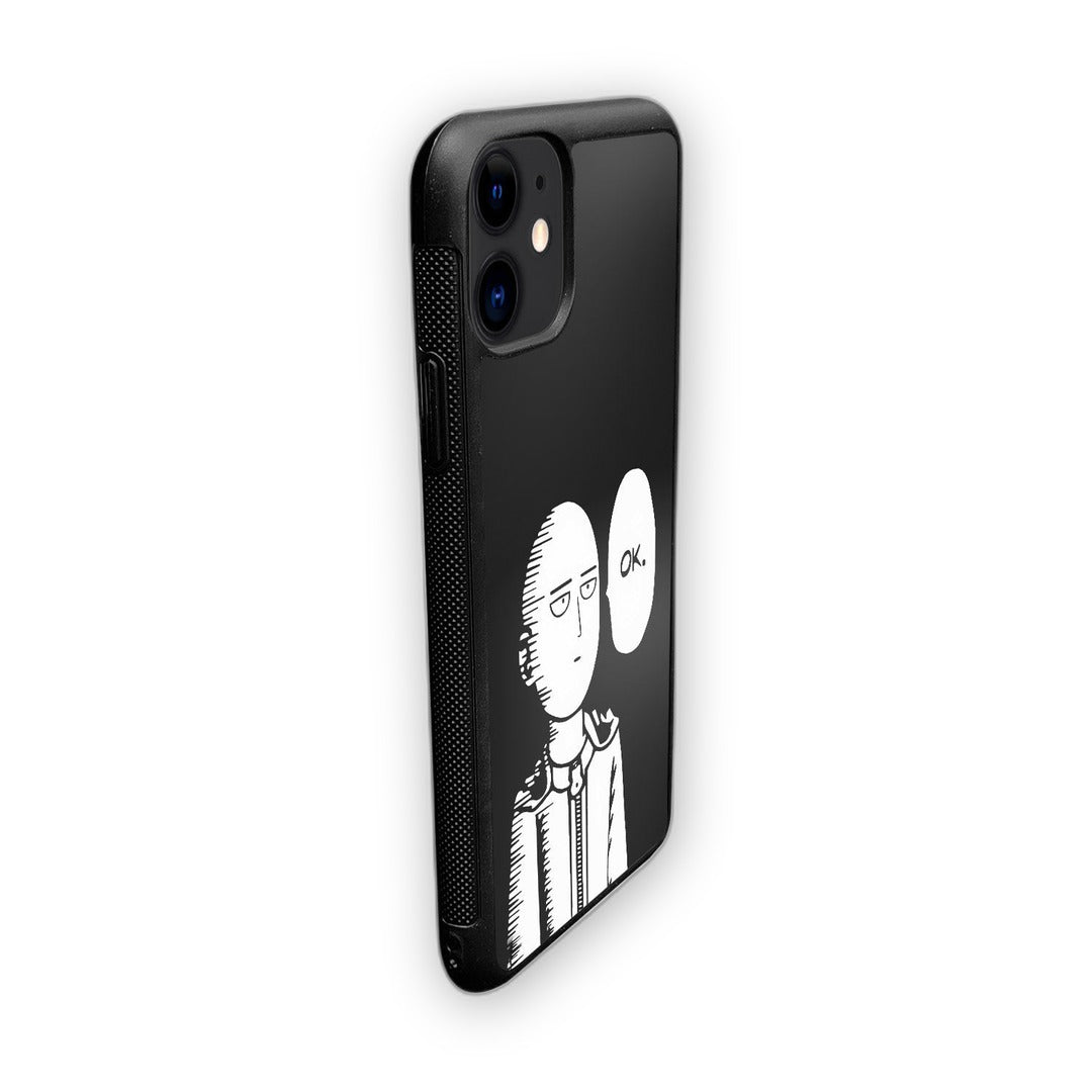 Saitama Not Impressed Glass iPhone Case for iPhone 11 | Macmerise