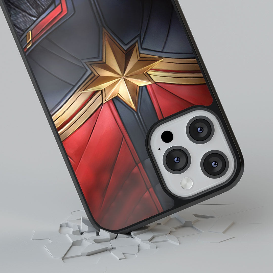 Suit Up Captain Marvel Glass iPhone Case for iPhone 13 Pro | Macmerise