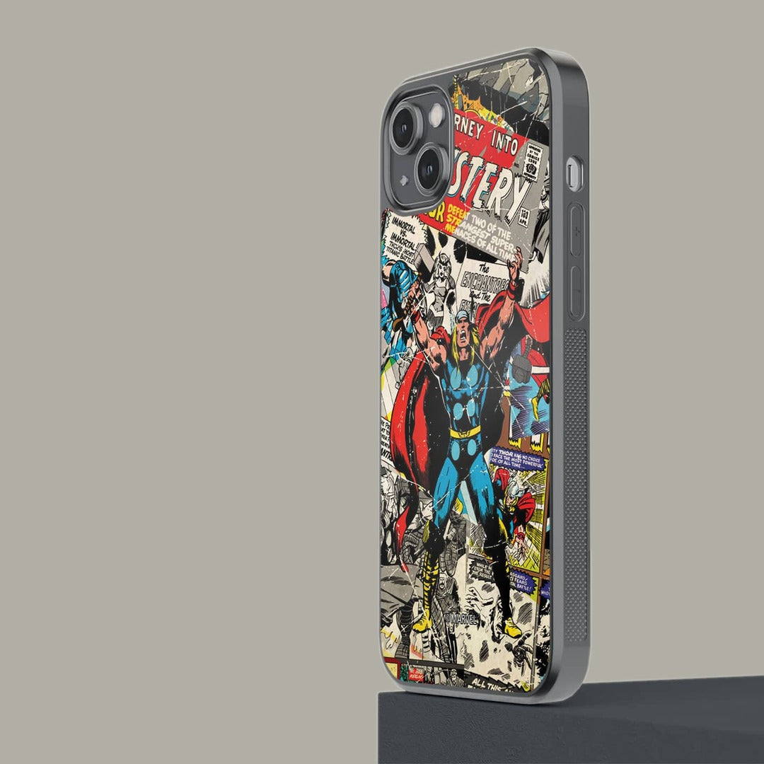 Comic Thor Glass iPhone Case for iPhone 14 Plus | Macmerise
