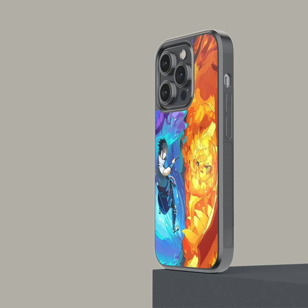 Susanoo Vs Kurama Glass iPhone Case for iPhone 14 Pro | Macmerise