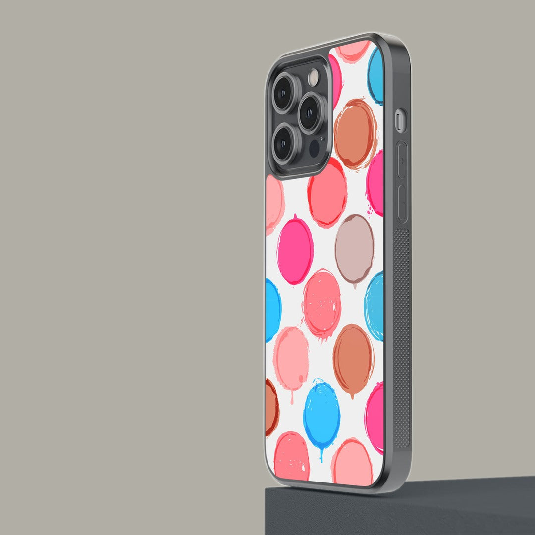 Polka Dot Canvas Glass iPhone Case for iPhone 14 Pro Max | Macmerise