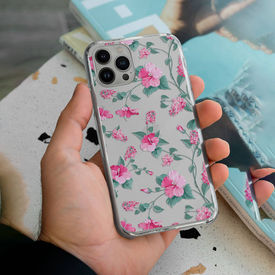 Sk Hibiscus Blush Glass iPhone Case for iPhone 13 Pro | Macmerise