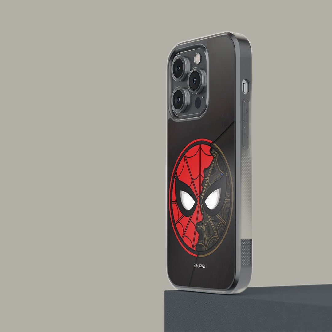 Two Face Spidey Glass iPhone Case for iPhone 14 Pro | Macmerise