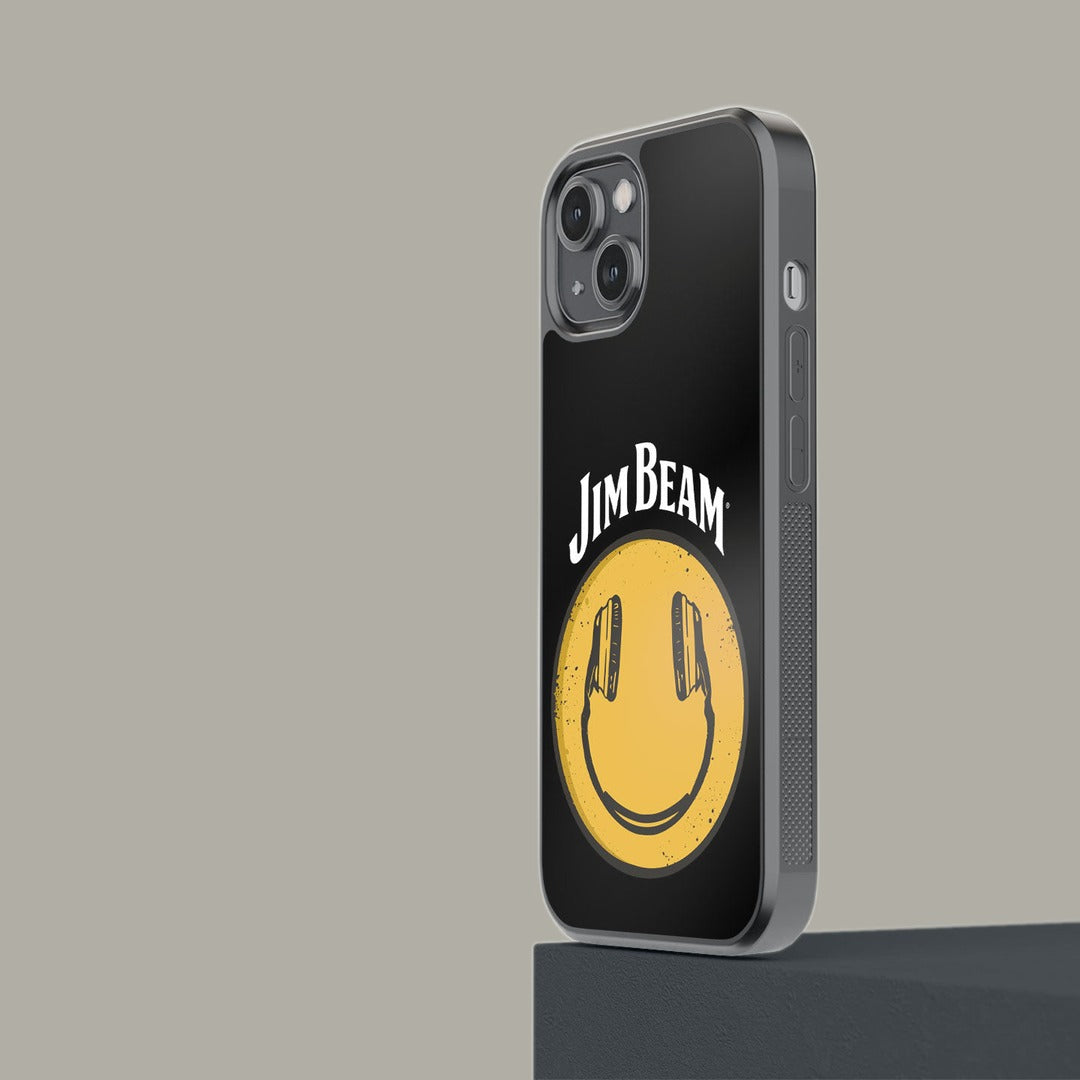 Jim Beam Smiley Black Glass iPhone Case for iPhone 14 | Macmerise