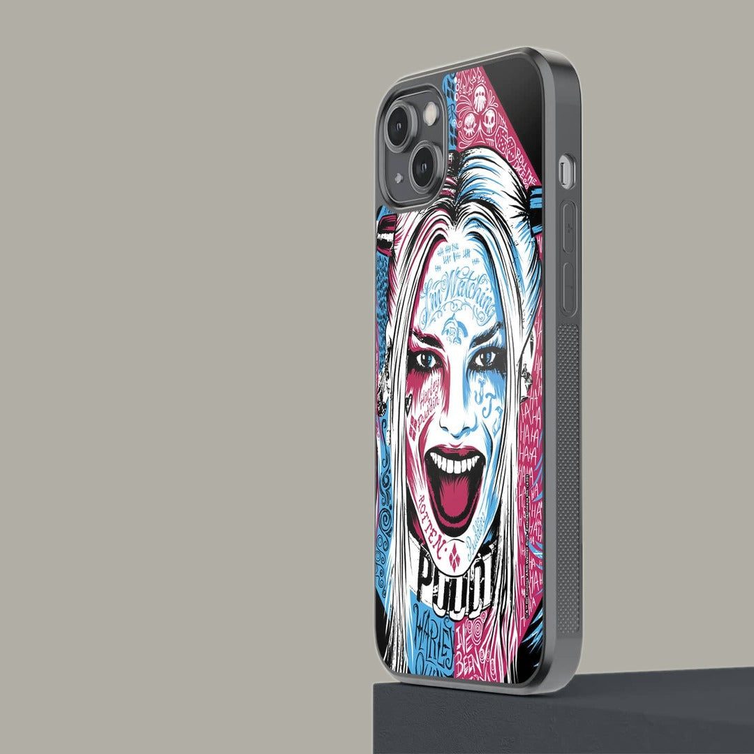 Wicked Harley Quinn Glass iPhone Case for iPhone 14 Plus | Macmerise