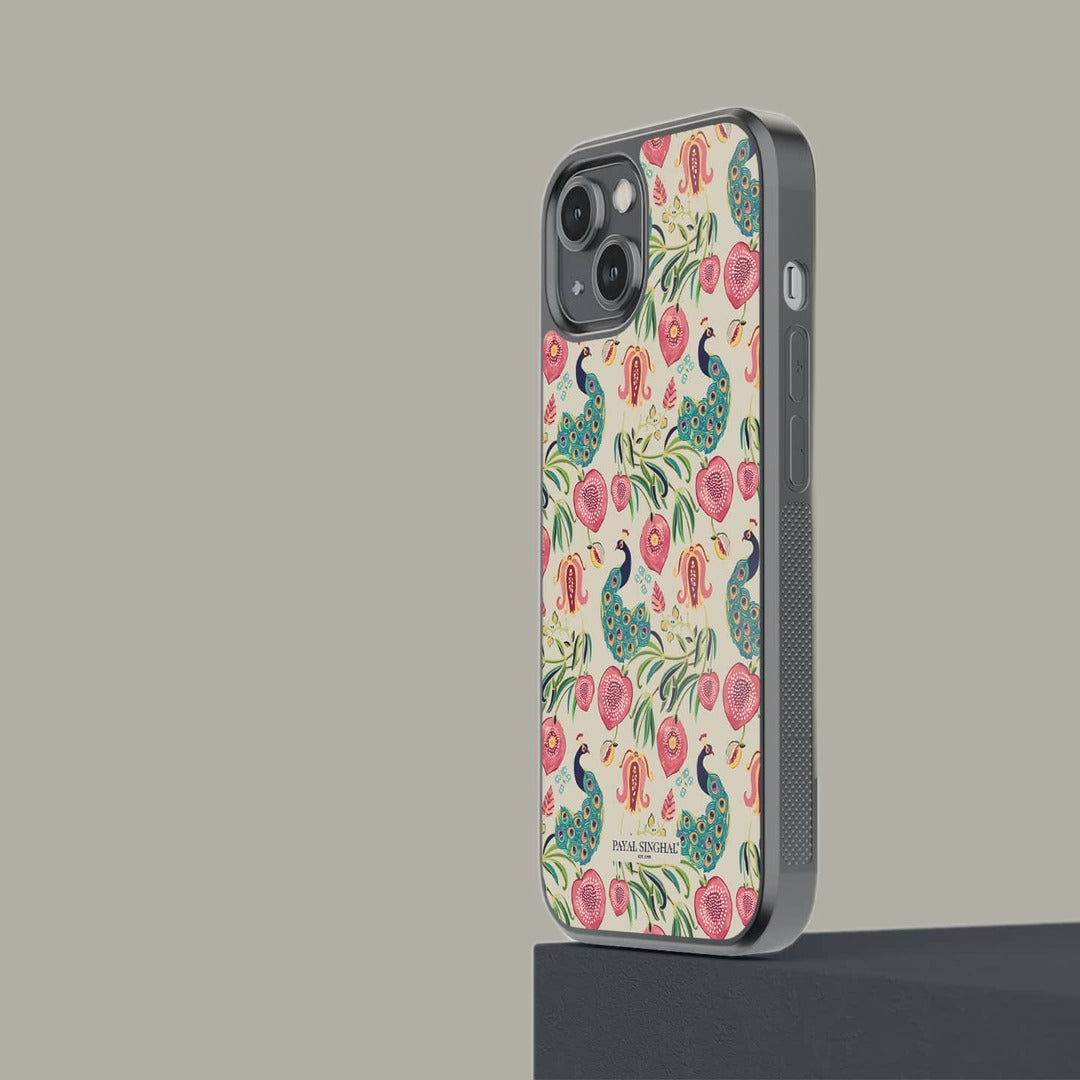 Payal Singhal Anaar and Mor iPhone 14 Cover Beige - detail view | Macmerise