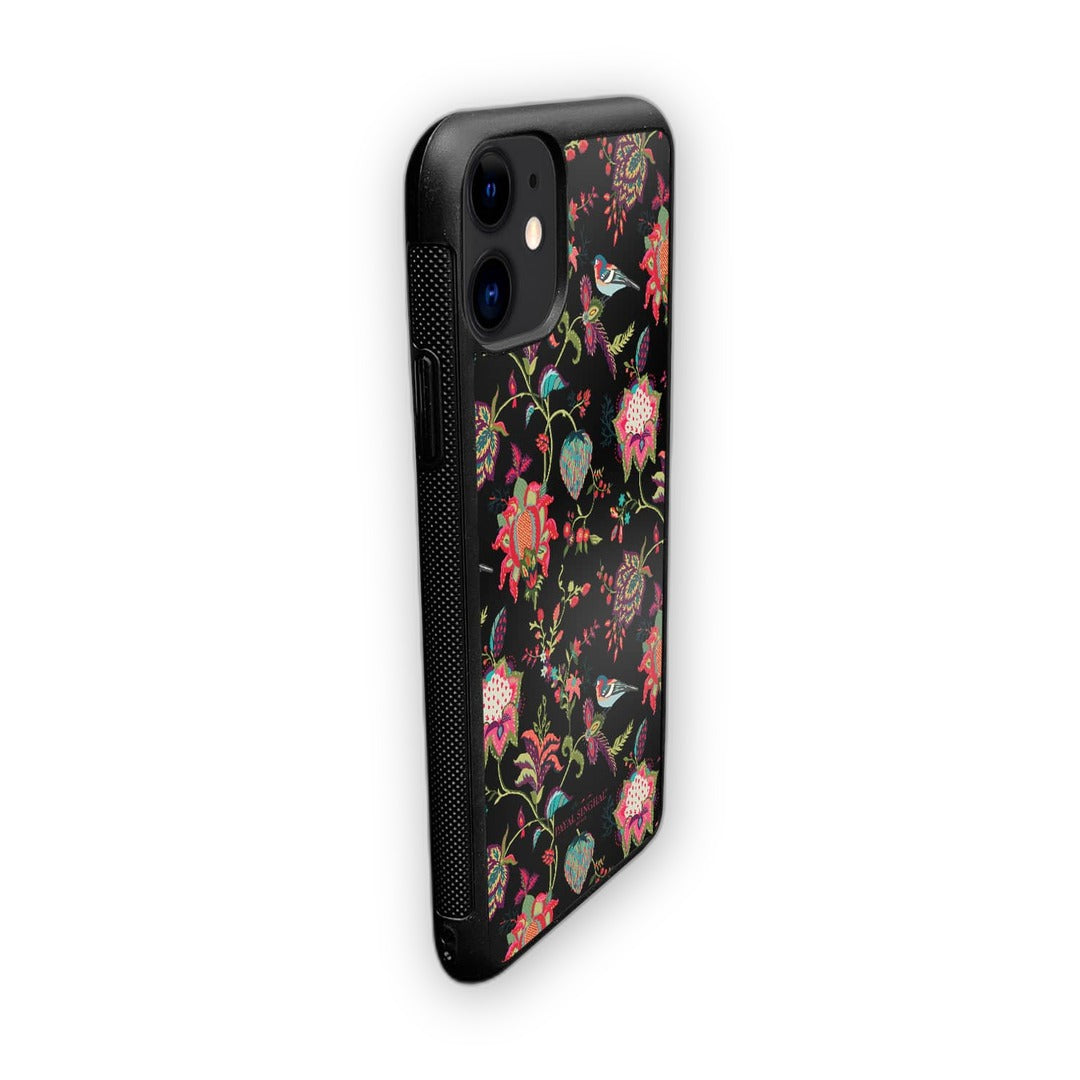 Payal Singhal Chidiya Black Glass iPhone Case for iPhone 11 | Macmerise