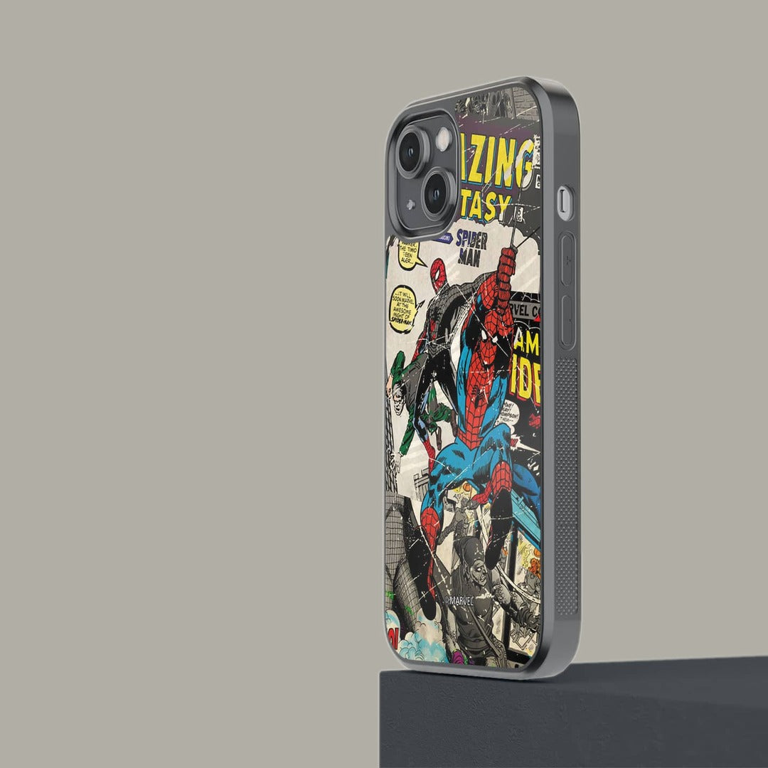 Comic Spidey Glass iPhone Case for iPhone 14 | Macmerise