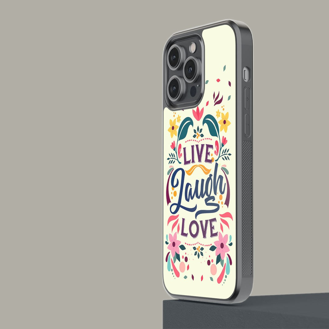 Live Laugh Love Glass iPhone Case for iPhone 14 Pro Max | Macmerise