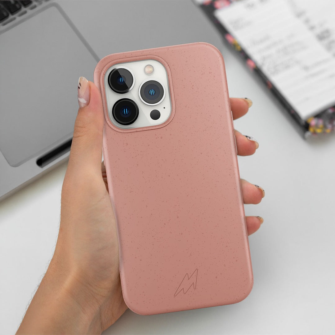Basics Glass iPhone Case for iPhone 13 Pro Max Ecofriendly Baby Pink | Macmerise