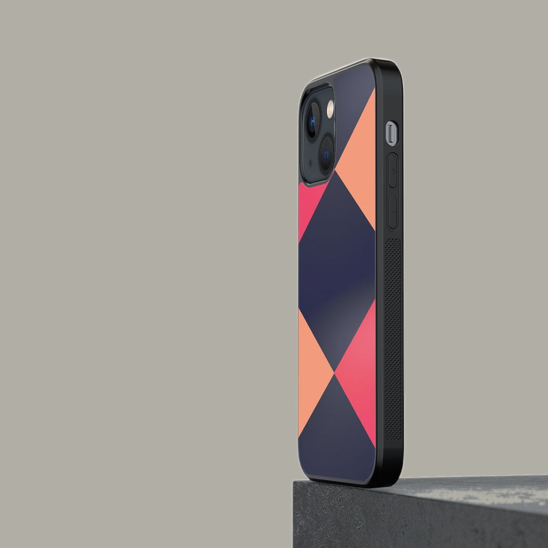 Criss Cross Pink Glass iPhone Case for iPhone 13 | Macmerise