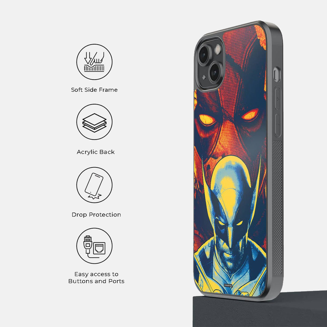 Deadpool Flame Glass iPhone Case for iPhone 14 Plus | Macmerise
